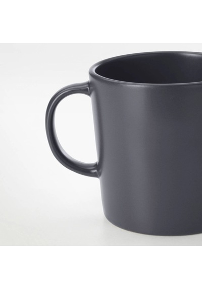 Ikea Dınera Seramik Kupa 9 Cm 300 Ml Koyu Gri 1 Parça