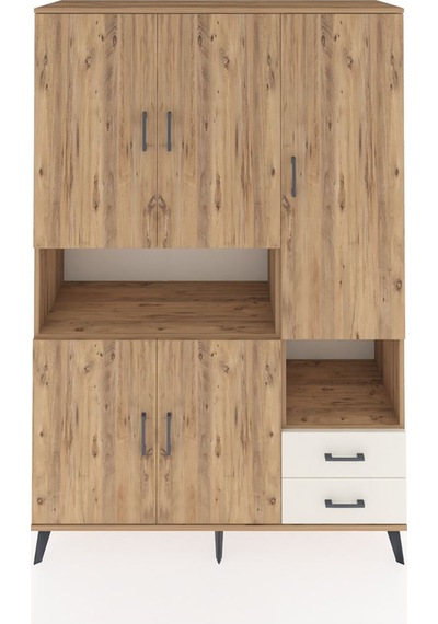 Hyperion Dolap 10 Raflı 2 Çekmeceli 5 Kapaklı 132x44x195 Çam-... Çam Hyperion Dolap 10 Raflı 2 Çekmeceli 5 Kapaklı 132x44x195 Çam-... Çam