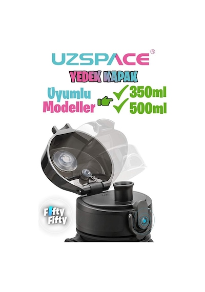 350-500ml Uyumlu Yedek Kapak --sadece Uzspace İle Uyumludur---t