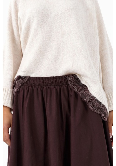 Hiccup Busem Polyester Etek Koyu Mocha Kahve
