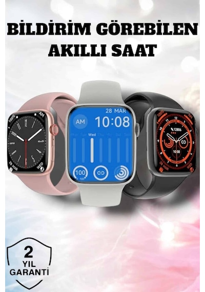Akıllı Saat Adım Sayar Kalp Atışı İzleme Dokunmatik Bluetooth Bağlantılı