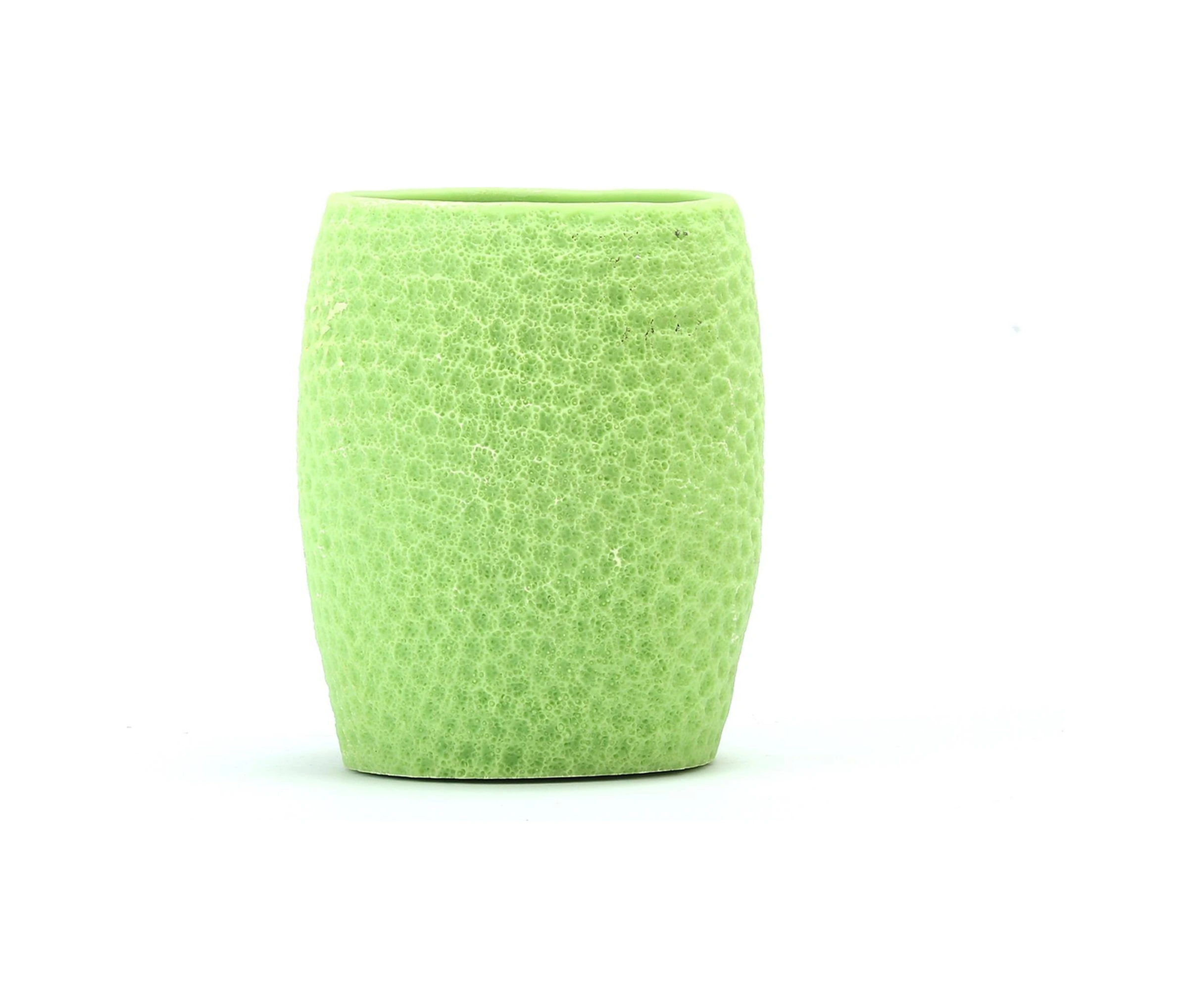 2 Adet Diş Fırçalık,macunluk Yeşil Petek Desenli Poliresin 8x8x10cm 400ml Banyo Seti Çok Renkli