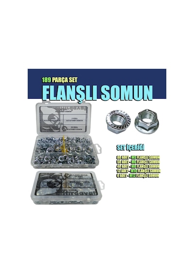 189 Parça Flanşlı Somun Seti