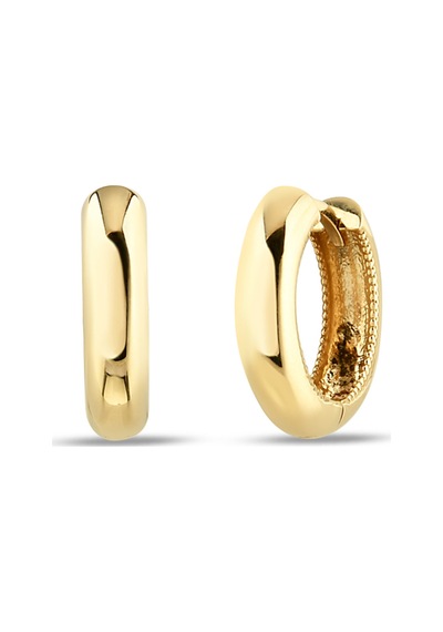 Debora Jewelry 14 Ayar Altın Bombeli Halka Küpe
