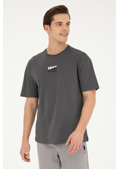 U.S. Polo Assn. Erkek Comfort Fit Bisiklet Yaka Antrasit Tişört 50287049-VR006 U.S. Polo Assn. Erkek Comfort Fit Bisiklet Yaka Antrasit Tişört 50287049-VR006