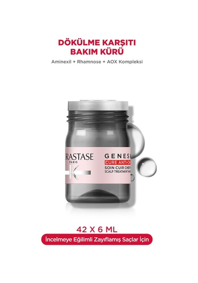 Genesis Cure-antichute Saç Dökülmesine Karşı Yoğun Bakım Kürü 42 6ml 42 6ml