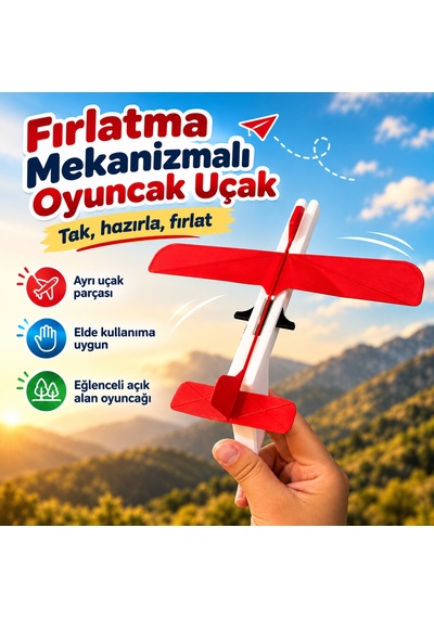 Fırlatma Mekanizmalı Oyuncak Uçak