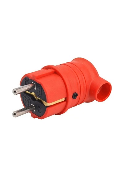 Kauçuk Erkek Eğri Fiş Kırmızı 16a 220v Dayanıklı Esnek Gövde Güvenli Elektrik Priz Bağlantısı