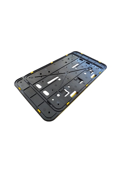 Çerçeveli Dikdörtgen Plakalık Plaka Altlığı Sarı 32x17cm 1 Adet