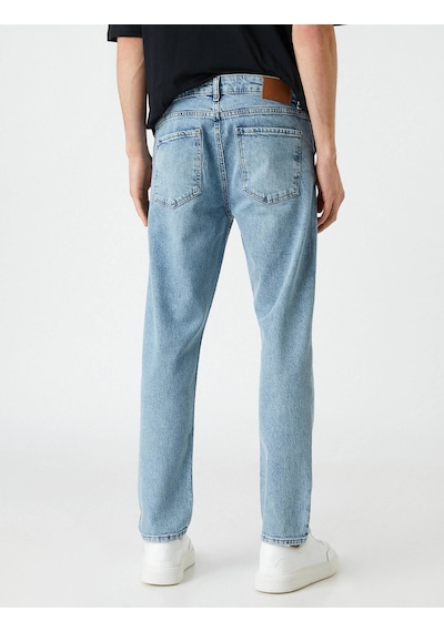 3SAM40246ND Koton Slım Erkek Jean Pantolon AÇIK İNDİGO Açık İndigo