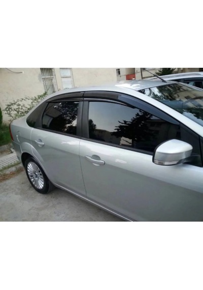 Ford Focus 2 Cam Rüzgarlığı - Parlak Siyah 4 Lü Takım Ön-arka