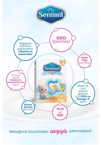 Senımıl 3 Bebek Devam Sütü 250 G 10 Adet