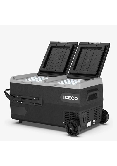 Iceco K95d 12/24volt 95lt Akülü/kablolu/ Çift Bölmeli Kompresörlü Outdoor Oto Buzdolabı/dondurucu A