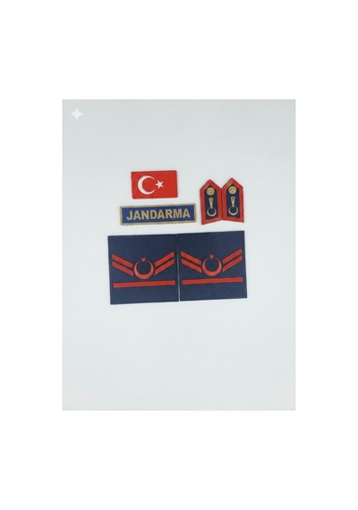 Asayiş 1 Kademe Bayrak Spolet Jandarma Yazı 4 Lü Set