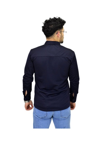 Erkek Spor Silim Fit Uzun Kol Gömlek Bgl-st04484 Lacivert Erkek Spor Silim Fit Uzun Kol Gömlek Bgl-st04484 Lacivert