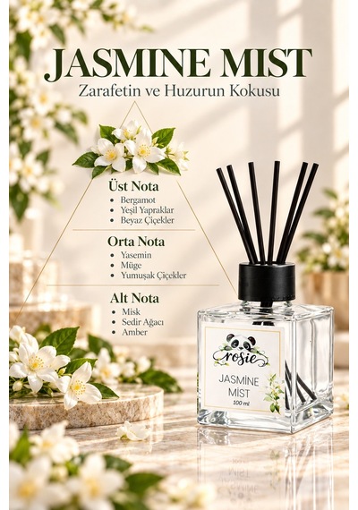 Rosie Yasemin 7'li Çubuklu Oda Kokusu Seti 7 X 100 Ml Ferah Ve Zarif Çiçeksi Koku