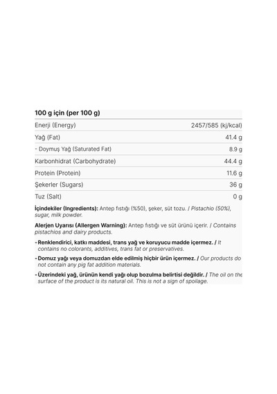 Nima Gurme Premium Antep Fıstık Ezmesi 200 G