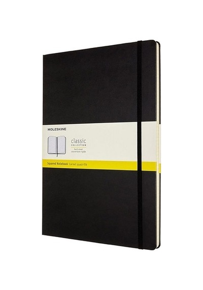 Moleskine Sert Kapak Defter Siyah Kareli - 19x25