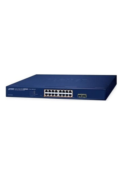 Planet Pl-gs-2210-16p2s 16 Port Gigabit Poe+ 2 Port Sfp Web Smart Yönetilebilir Poe Switch