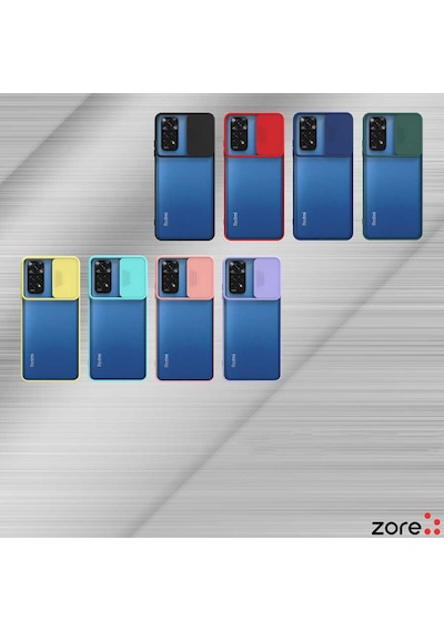 Kilifone - Redmi Note 11 Pro 5g Uyumlu - Kılıf Slayt Sürgülü Arkası Buzlu Lensi Kapak - Lacivert