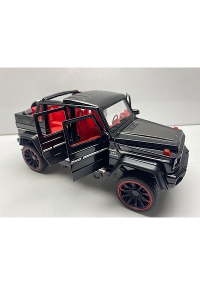 Mercedes G Jip Diecast Büyük Metal Model Araba 1:22 Sesli Işıklı Kaput Bagaj Kapılar Açılabilen Jip Diğer