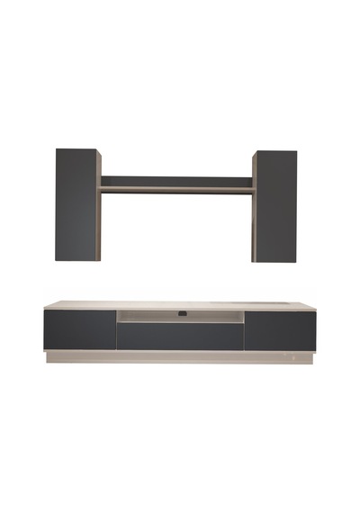 Decoraktiv Trio 5ds Mdf Tv Ünitesi Tv Sehpası Beyaz - Antrasit