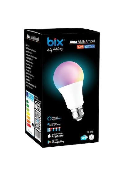 Sl-02 Aura Çok Renkli 11w Rgb Wifi-bluetooth Uzaktan Kontrollü Akıllı Ampul Diğer