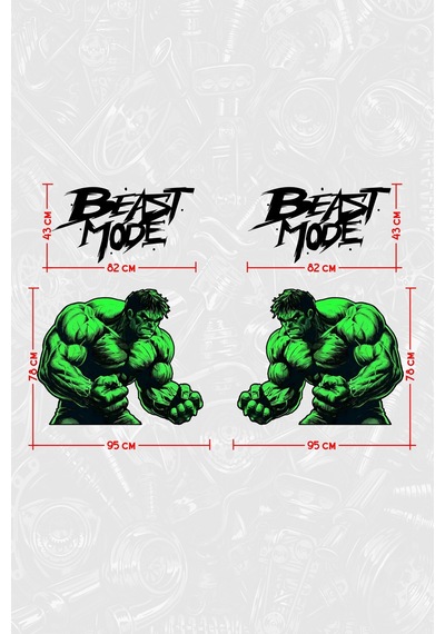 Hulk Beast Mode Yan Gövde Kaplama Seti Çift - 864812286