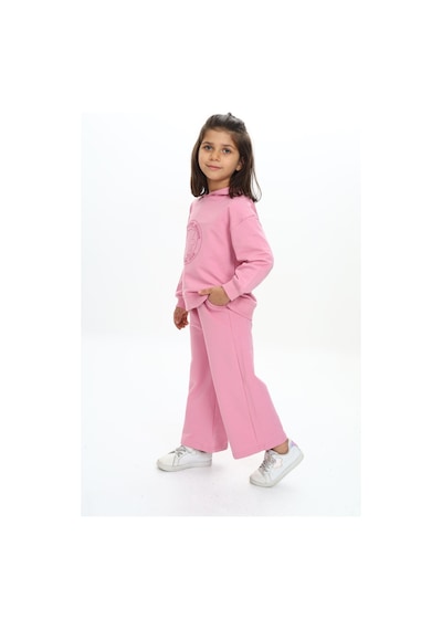 Toontoy Kids Toontoy Kız Çocuk Baskılı Eşofman Takım Gül Kurusu