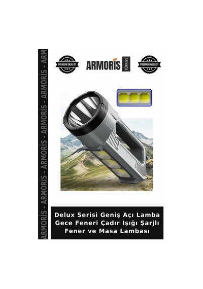 Delux Serisi Geniş Açı Lamba Gece Feneri Çadır Işığı Şarjlı Fener Ve Masa Lambası