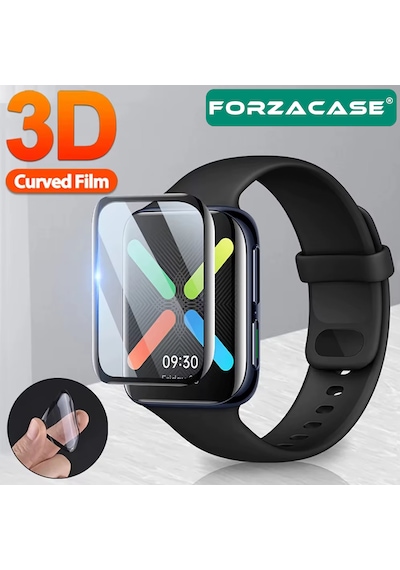Forzacase Oppo Watch 46mm İle Uyumlu Çerçeveli Tam Kaplayan 3d Pet Ekran Koruyucu Film - Fc016