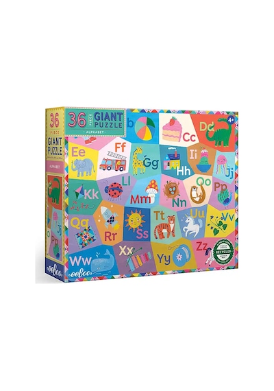Eeboo 36 Parça Büyük Yapboz - Alphabet