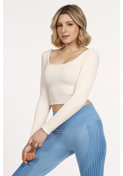 Doremi Seamless Straplez Uzun Kollu Fitilli Büstiyer 001