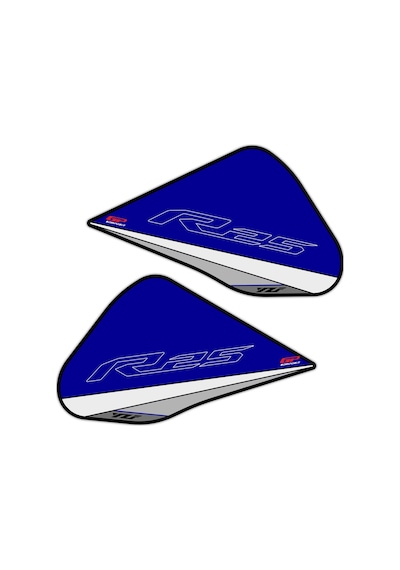 GP Kompozit Yamaha R25 2015-2018 Uyumlu Tank Pad Seti Mavi