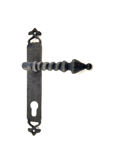 Cntma Antika Tarz Dekoratif Pirinç Burma Oda Kapı Kolu - 247x35 Mm, Oksit