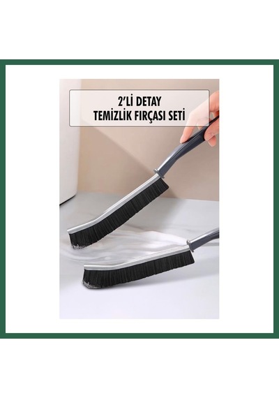 Bezos 2 Li Çok Amaçlı Temizlik Fırçası & Derz Fırçası & Mutfak Banyo Temizlik Fırçası Bzs01