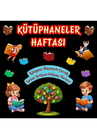 Kütüphaneler Haftası Okul Panosu Seti 01 Kitap Sevgisi Temalı Figürlü Sınıf Süsü Hazır Kesim 7