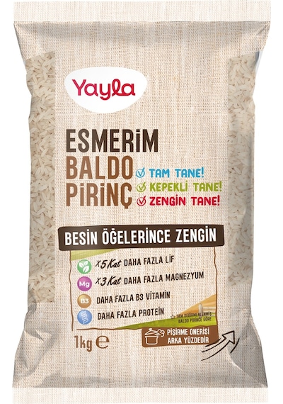 Yayla Esmerim Baldo Pirinç 1 KG