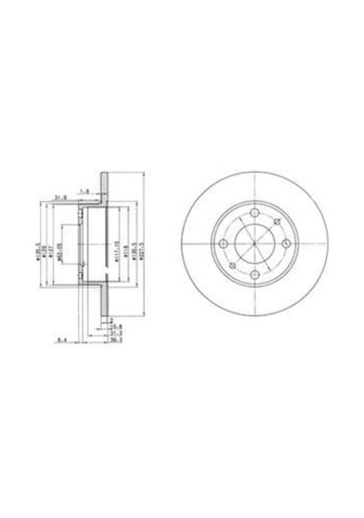 DELPHI BG2147 FREN DİSKİ ÖN M124 M131 PANDA 80- / IBIZA I 84-93 D