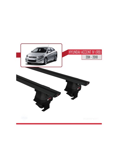 Hyundai Accent Iv Rb Sedan 2011-2018 Arası İle Uyumlu Ace-4 Ara Atkı Tavan Barı Siyah
