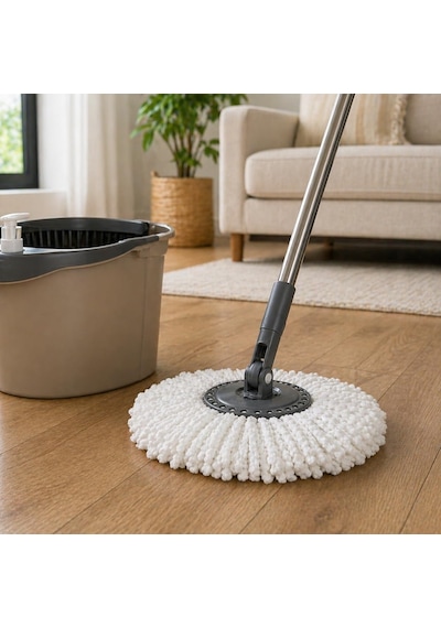 Orret Home Döner Vileda Yedek Mop Ucu Mikrofiber Temizlik Bezi 35 Cm Tüm Modellerle Uyumlu Vileda Başlığı Döner M