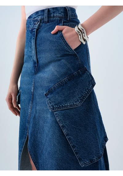 Regular Fit Kadın Etek Denim