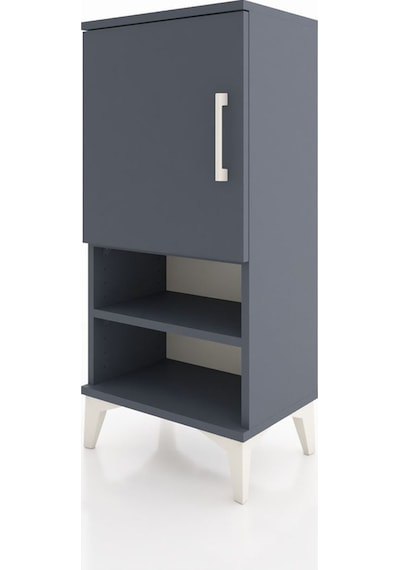 Arges Komodin 3 Raflı Tek Kapaklı 44x30x96 Antrasit-antrasit Antrasit