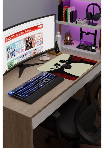 Yakuza Kaymaz Dikişli Kauçuk Oyuncu Mousepad V1 - 48x40 Xl Gaming Mouse Pad Fare Altlığı