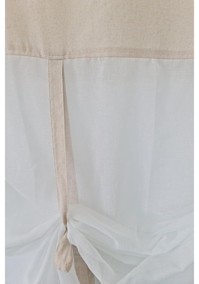 Cotton Maison Potlu Tül Perde Retro 120x200, 120 X 200, 4464, Krem Çok Renkli