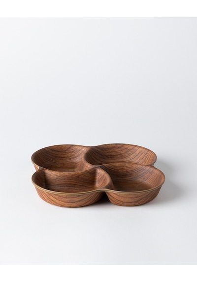 Migne Dört Bölmeli Çerezlik - Kahverengi - 19 Cm 8684427298268