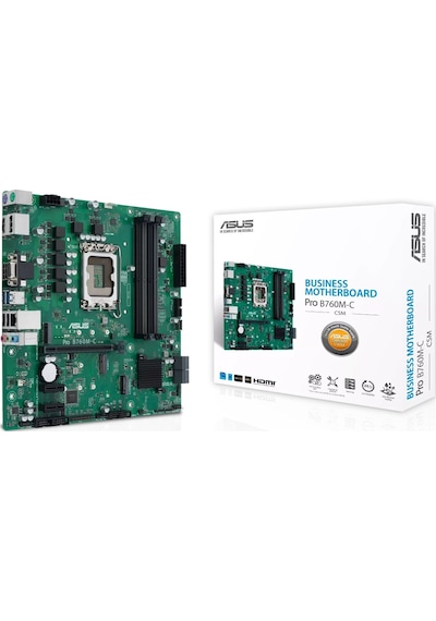 Asus Pro B760M-C-CSM Intel B760 6200 MHz (OC) DDR5 Soket 1700 mATX Anakart