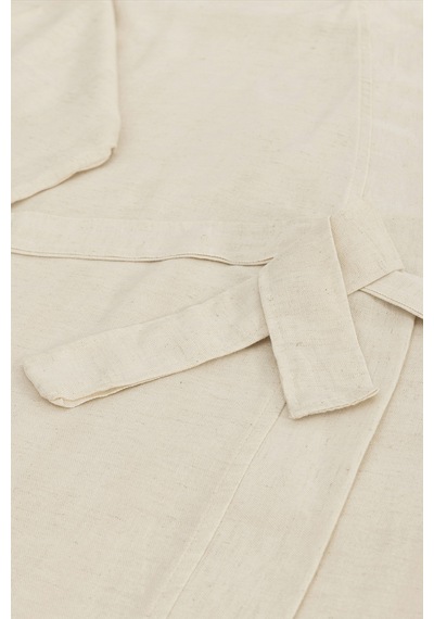 Raw Pamuk Keten Natural Kimono S-m 1515a Natürel