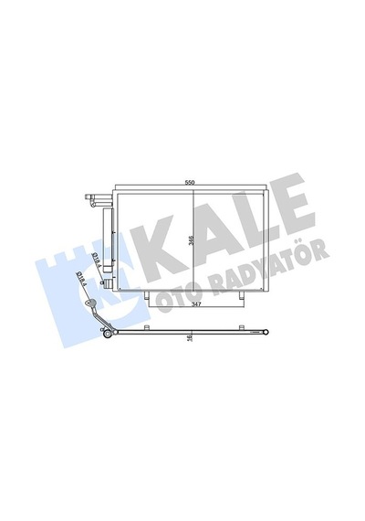 Kale 357775 Klima Radyatörü Kondanser - Ford Fiesta 2013-2016 1.25 1751976 - 1755481 - 1767167 - 1818909 - Av1119710fa