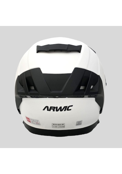 Arwic Mat Kapalı Full Face Motosiklet Kaskı Ar939 Beyaz